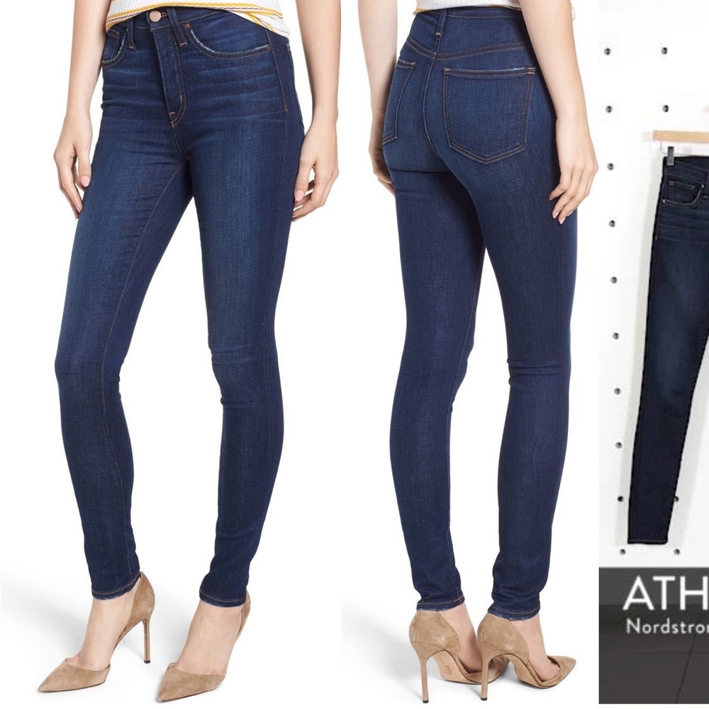 Caslon High Waisted Skinny Jeans (Style J9313) Dark Wash
